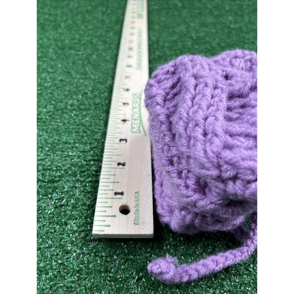 Vintage Hand Made Baby Toddler Booties Crochet Purple Baby Blue